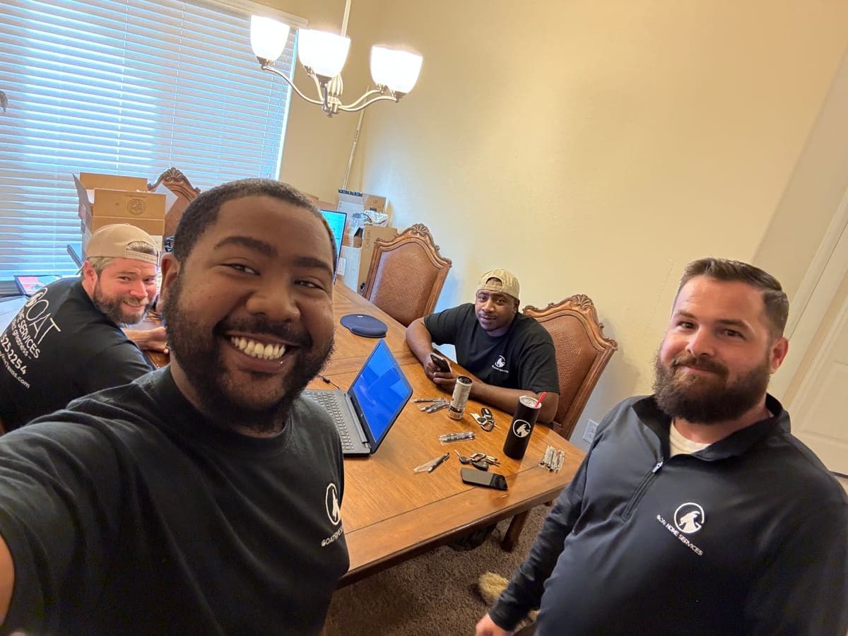 GOAT Home Services crew coordinating a restoration project